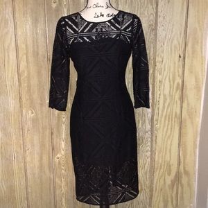 Hailey Adriana Papell Black lace  dress